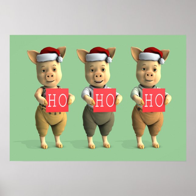 Póster Ho Ho Ho Ho Piglets (Frente)
