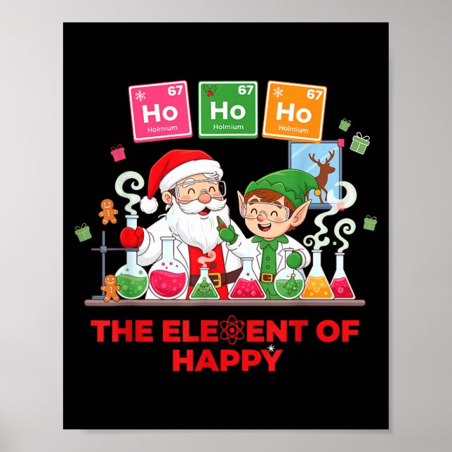 Póster Ho Ho Ho Holmium Chemistry Element 67 Meme Of Peri (Frente)