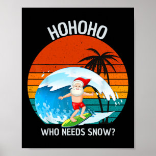 Póster Ho Ho Ho Quién Necesita Nieve Navidad En Julio Div