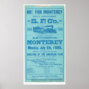 Póster Ho para Monterey tan. Anuncio pacífico (1652A)