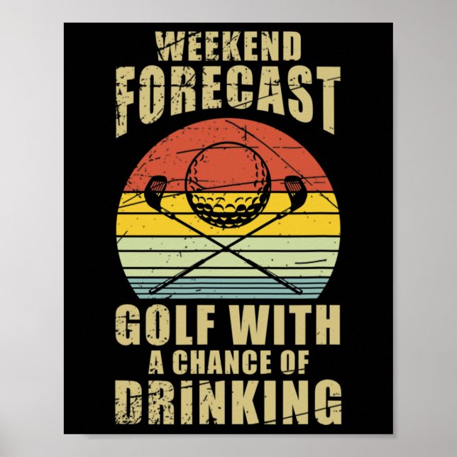 Póster Hob Golf Golfer Golfing Cute Funny Fan  (Frente)