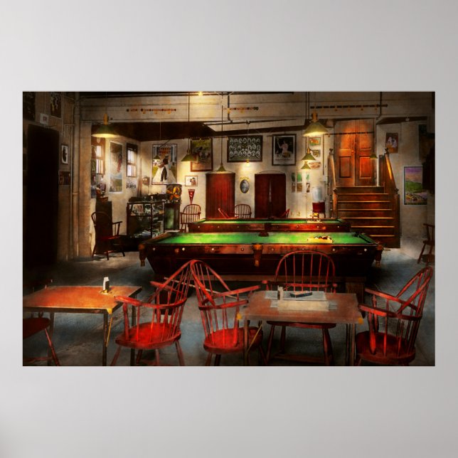 Póster Hobby - Piscina - El club de billar 1915 (Frente)