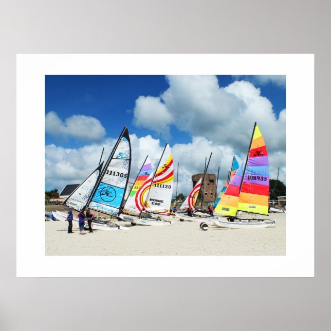 Póster Hobies en la playa (Frente)