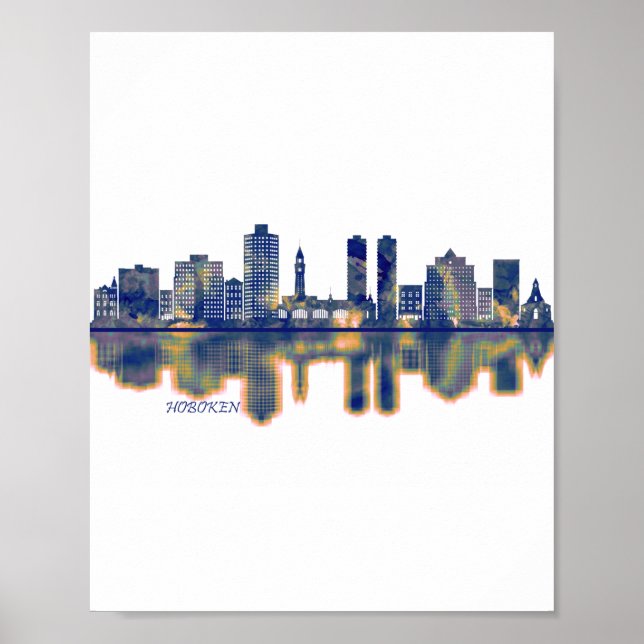 Póster Hoboken Skyline (Frente)