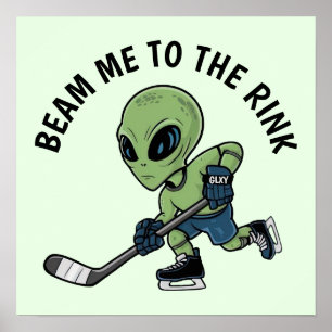 Póster Hockey Alien
