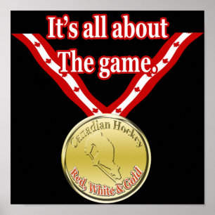 Póster Hockey canadiense