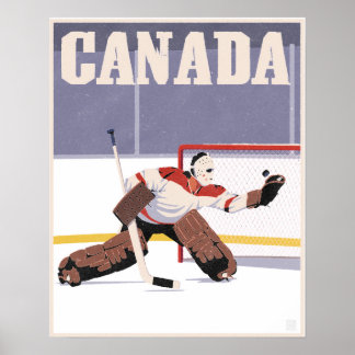 Póster Hockey canadiense