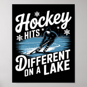 Póster Hockey de estanque golpea diferente shinny