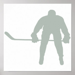 Póster Hockey del gris de ceniza