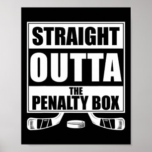 Póster Hockey Divertido Directo Desde La Caja De Penaliza