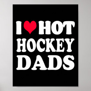 Póster Hockey divertido me encanta papá de hockey sobre h