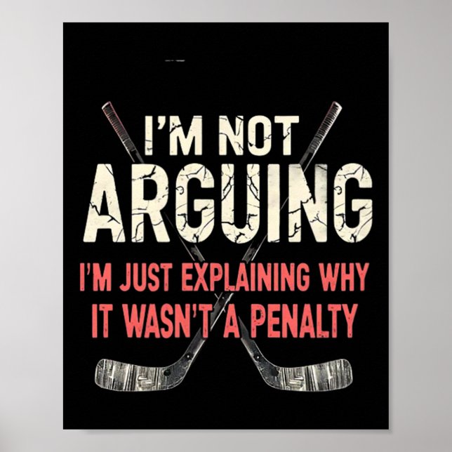 Póster Hockey Explaining Why It Wasn't A Penalty (1)  (Frente)