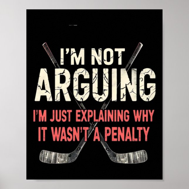 Póster Hockey explicando por qué no fue penalti (Frente)