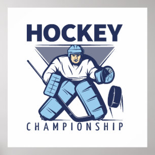 Póster Hockey gracioso