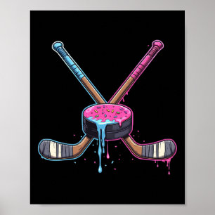Póster Hockey Helado Goteo Chicos Jóvenes Niños Hombres M