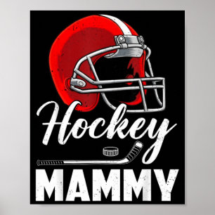 Póster Hockey Mamá Jugador de Hockey Familia Combinación