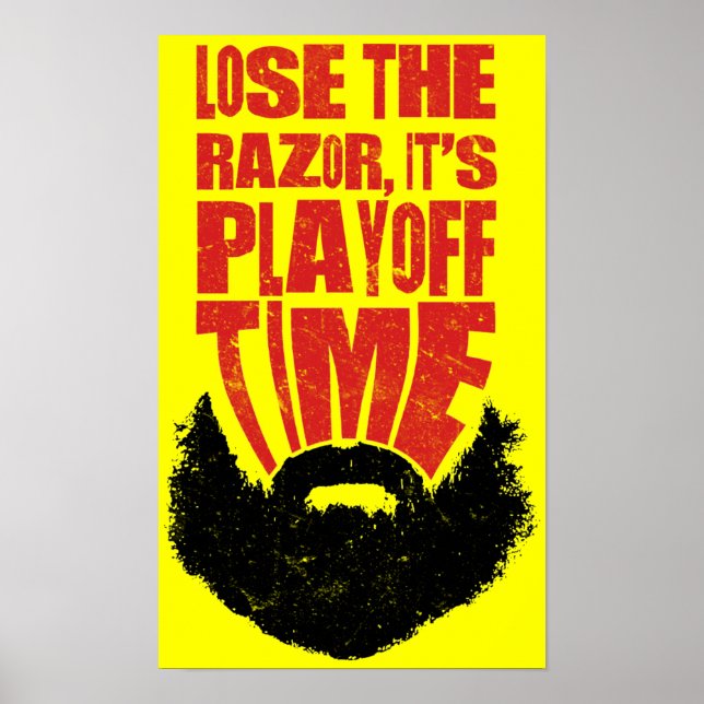 Póster Hockey Playoff Beard (Frente)