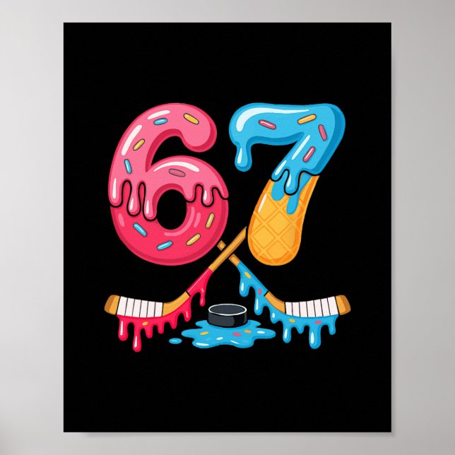Póster Hockey Six Seven Ice Cream Drip  (Frente)