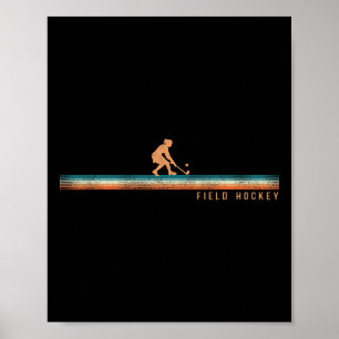 Póster Hockey sobre césped Retro Vintage Hockey sobre cés