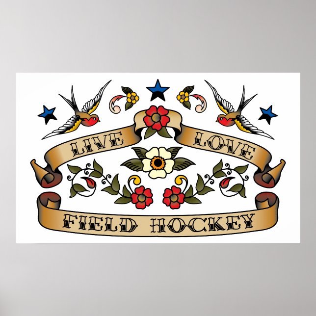 Póster Hockey sobre el amor vivo (Frente)