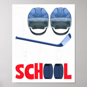 Póster Hockey sobre hielo 100 días de escuela 100º día de