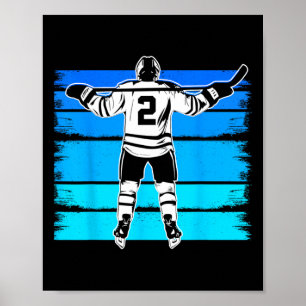 Póster Hockey sobre Hielo Chicos Número 2 Cumpleaños 2 Añ