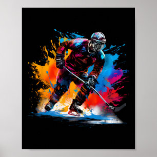 Póster Hockey sobre hielo colorido