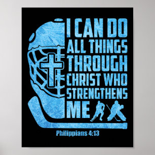 Póster Hockey sobre hielo cristiano Jesús religioso niños