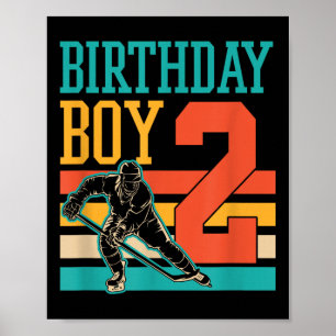 Póster Hockey sobre hielo de 2 años Tema del segundo cump
