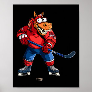 Póster Hockey sobre hielo de caballo