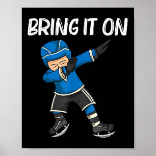 Póster Hockey sobre hielo divertido para hombres y mujere