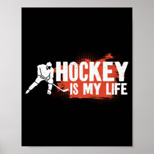 Póster Hockey sobre hielo Hockey vintage es mi vida 1