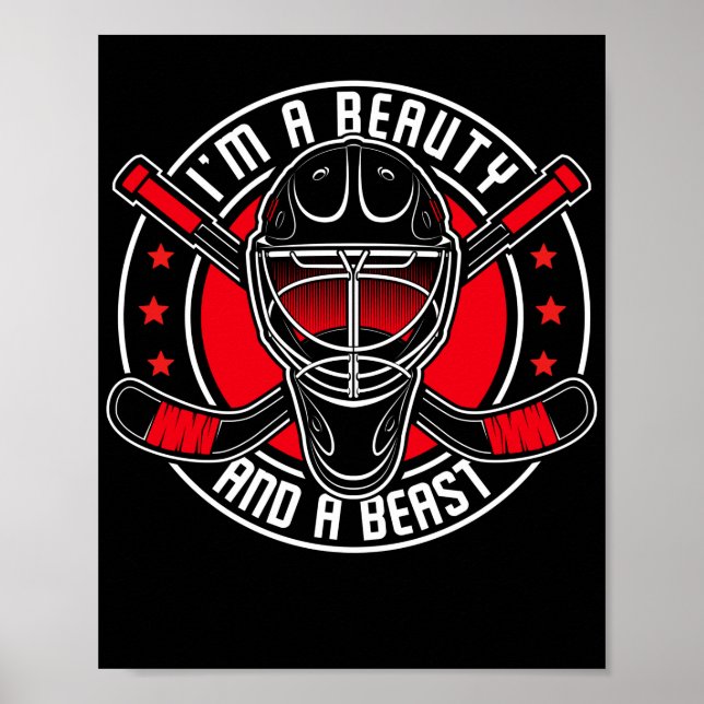 Póster Hockey sobre hielo IM Un Equipo De Belleza Y Bebis (Frente)