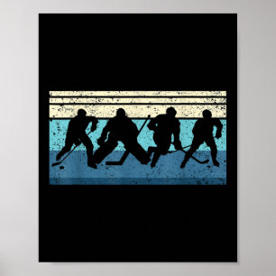 Póster Hockey sobre hielo negro