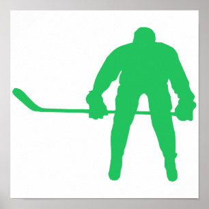 Póster Hockey sobre hielo verde de Kelly