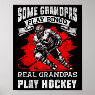Póster Hockey sobre hielo vintage abuelo algunos abuelos 