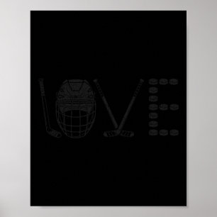 Póster Hockey sobre hielo Vintage Amor Amor