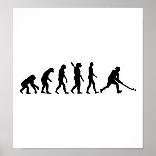 Póster Hockey sobre hierba de la evolución