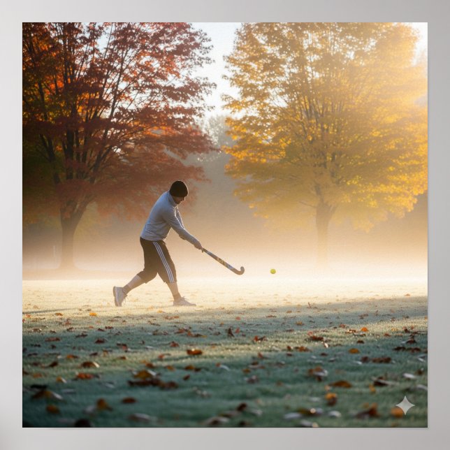 Póster Hockey sobre hierba de otoño (Frente)