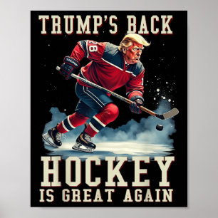 Póster Hockey sobre hierba divertida Trump jugador Guay V
