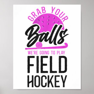 Póster Hockey sobre hierba juego de palabras humor adulto