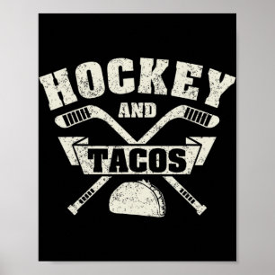 Póster Hockey sobre hierba y juego de hockey sobre hielo 