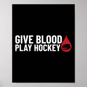 Póster Hockey sobre juego de sangre para dar diversión