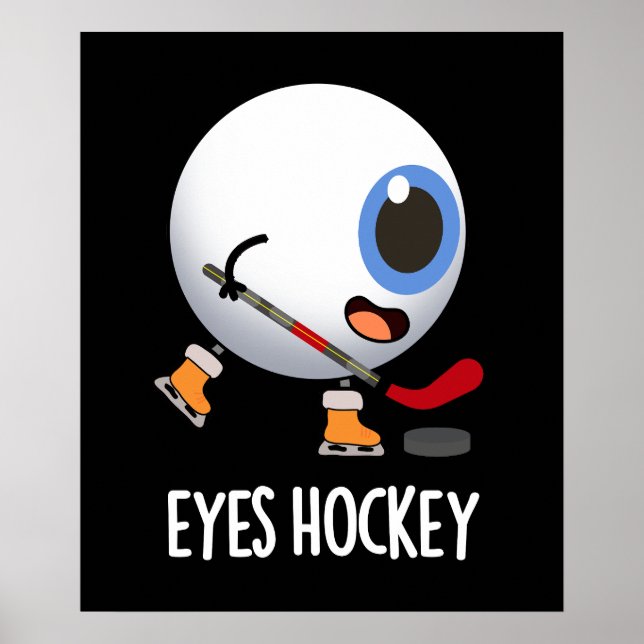 Póster Hockey sobre ojos Funny Deportes de hockey sobre h (Frente)