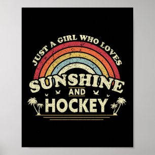 Póster Hockey . Sólo Un Chica Que Ama El Sol Y El Hockey