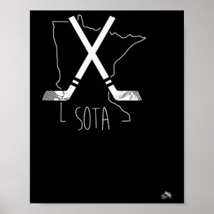 Póster Hockey Sota Minnesota