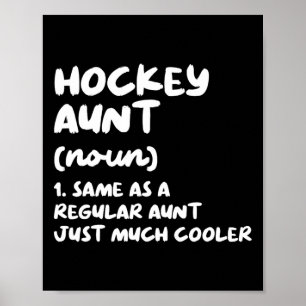 Póster Hockey Tía Definición Divertida Amp; Deportes Sass