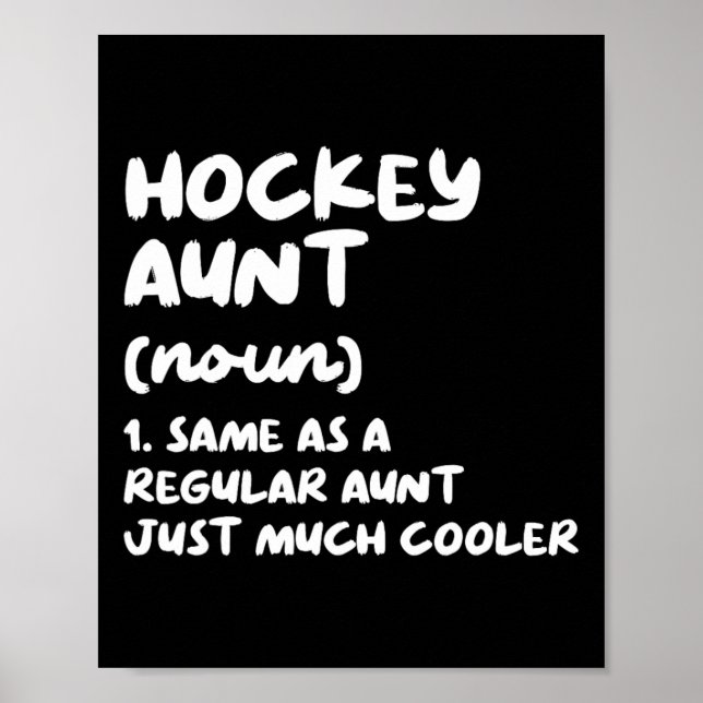 Póster Hockey Tía Definición Divertida Amp; Deportes Sass (Frente)