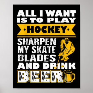 Póster Hockey y Hockey sobre Césped – Diseño de Hockey y