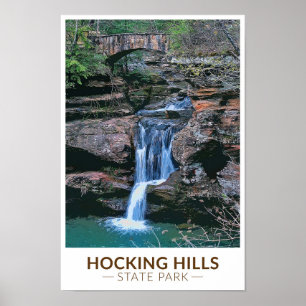 Póster Hocking Hills State Park Ohio Art